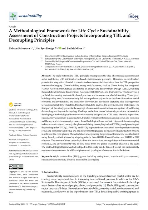 Pdf A Methodological Framework For Life Cycle Sustainability