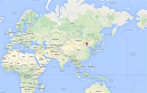 pekin sur la carte du monde localisation frontieres  environs slack