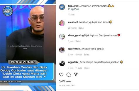 Ditanya Lebih Cinta Yang Dulu Atau Sekarang Respons Deddy Corbuzier Disorot Jawaban Bijak Dan Aman