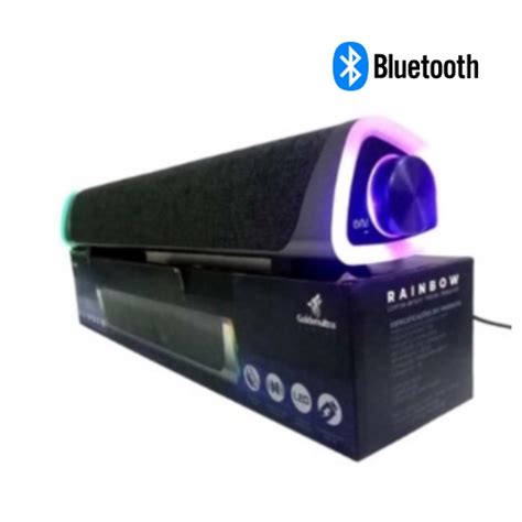 Caixa De Som Original Soundbar 12w Potente Bluetooth 50 Leds Rgb Para