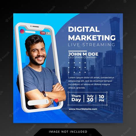 Premium Psd Creative Concept Social Media Instagram Live For Digital