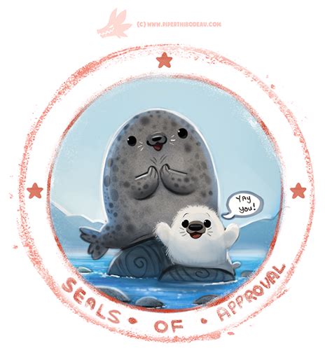 Daily Paint 1232 Seals Of Approval By Cryptid Creations On Deviantart