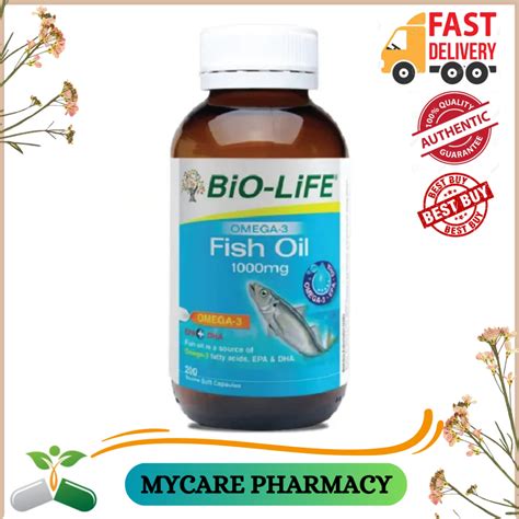 Bio Life Omega Fish Oil Mg Capsules Shopee Malaysia