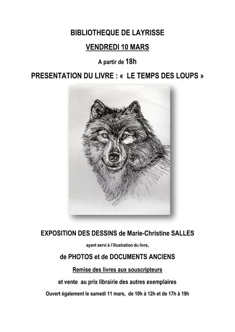 Layrisse Présentation Du Livre Le Temps Des Loups Catalogue En