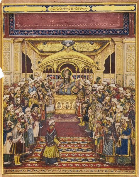 The Durbar Of Akbar Shah Ii India Mughal Delhi First Half 19th