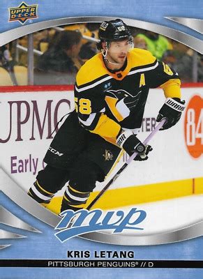 Upper Deck Mvp Kris Letang Pittsburgh Penguins Ebay