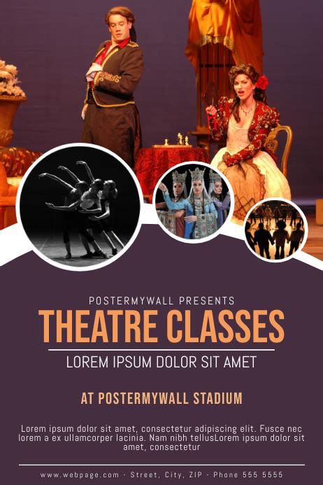 Theatre Acting Classes Flyer Template Postermywall