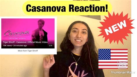 Tiger Shroff Casanova Official Music Video Song Reaction