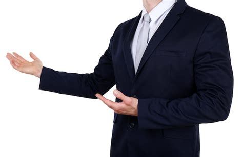 Hombre Elegante En Traje Aislado En Blanco Foto Premium