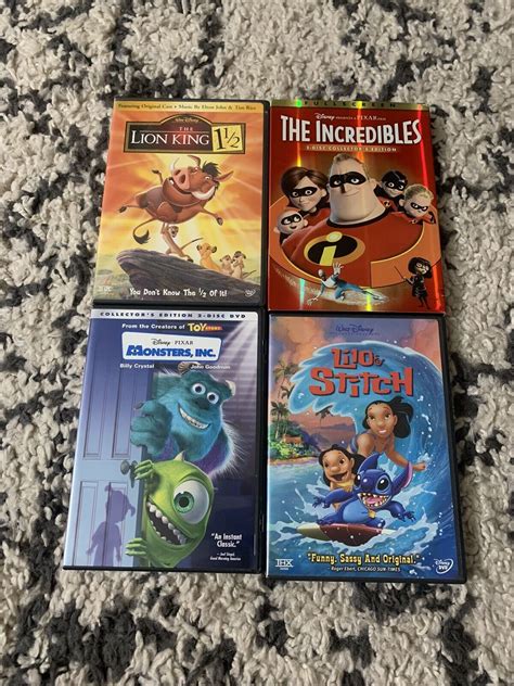 Disney DVD Lot Of 4 Movies Incredibles Grelly USA