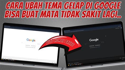 Cara Rubah Tampilan Tema Gelap Di Google Dark Mode Youtube