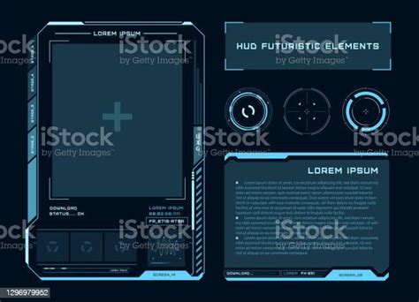 Layar Sentuh Futuristik Antarmuka Pengguna Panel Kontrol Hud Modern