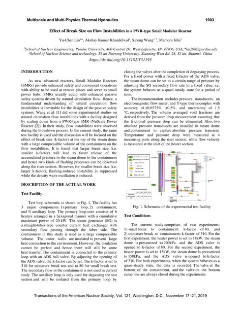 Pdf Effect Of Break Size On Flow Instabilities In A Pwr Type Small