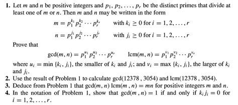 Elementary Number Theory Gcd And Lcm From Prime Factorization Proof