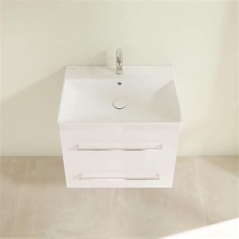 Villeroy And Boch Avento Crystal White Mm Wall Hung Drawer Vanity Unit