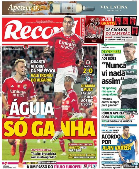 Fora de jogo Capas A vitória do Benfica os elogios de Pinto da Costa