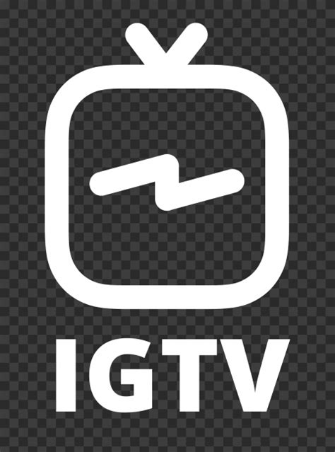 White IGTV Instagram Tv Logo Icon | Citypng