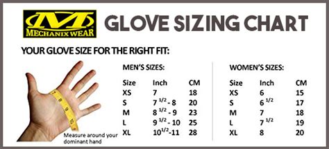 Mechanix Gloves Size Chart - Images Gloves and Descriptions Nightuplife.Com