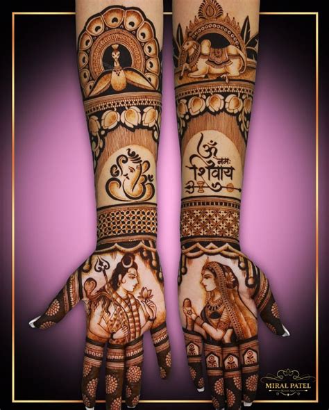 Bridal Mehndi Of Shiva And Parvati In 2024 Latest Mehndi Designs