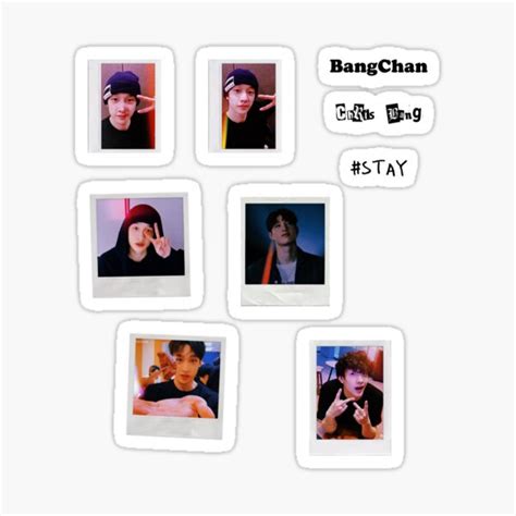 Bangchan Polaroids Sticker For Sale By Marisaurban Redbubble