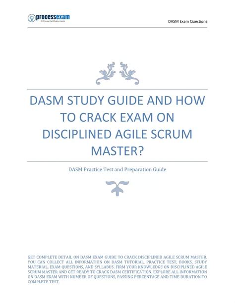 Ppt Dasm Study Guide And How To Crack Exam On Disciplined Agile Scrum