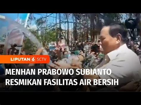 Menteri Pertahanan Prabowo Subianto Resmikan Titik Air Bersih Di