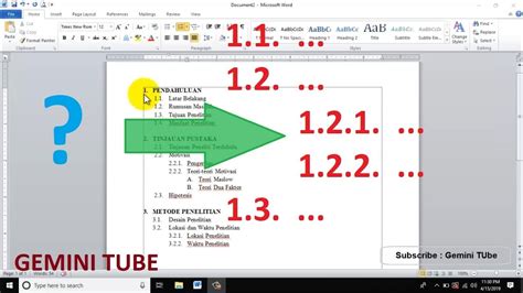 Cara Membuat Penomoran Otomatis Bertingkat Pada Ms Word Tips Dan