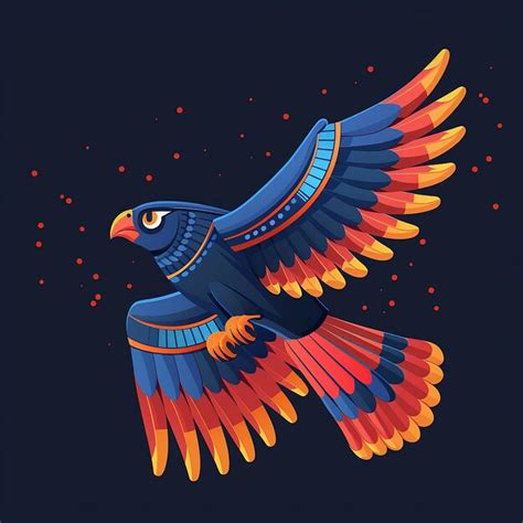 Cute Horus Watching Wisely Cartoon Vector Icon | Premium AI-generated image