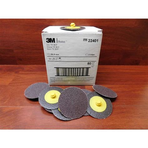 3m Roloc 50mm Abrasive Discs 80grain Model 22401 1 Box 50