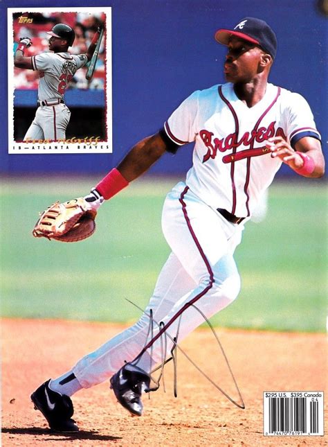 Fred McGriff Autographed Atlanta Braves Beckett Baseball Back Cover