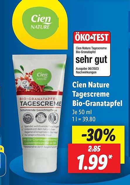 Cien Nature Tagescreme Bio Granatapfel Angebot Bei Lidl Prospekte De