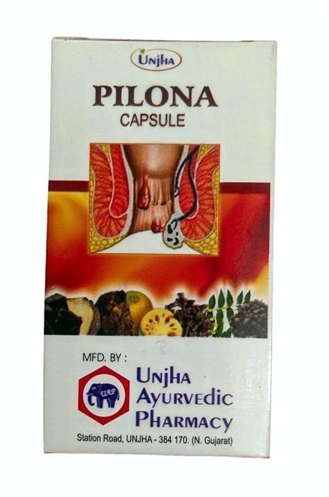 Unjha Pilona Ayurvedic Capsule For Bloody Piles 30 At Rs 133 Box In