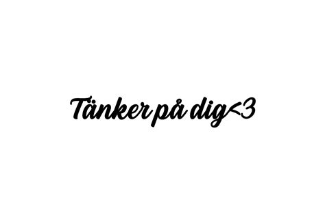 Dekal Tänker På Dig Trycklagret