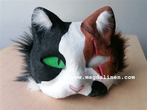 Therian Calico Cat Mask Ooak Therian Mask Shop Magdalinen