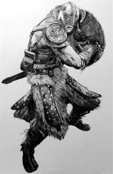 Skyrim Charcoal Drawing Full By Rishancooray On Deviantart