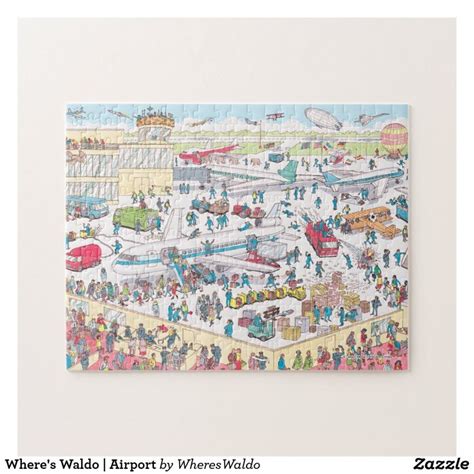 Where S Waldo Airport Jigsaw Puzzle Zazzle Jigsaw Puzzles Wheres