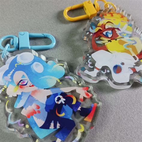 Splatoon Deep Cut Idols Acrylic Charm Keychain Frye Shiver Etsy