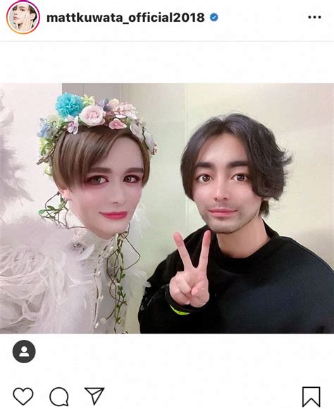 Mattが公開した山田孝之とのツーショット（公式インスタグラムmattkuwata Official2018より） ― スポニチ