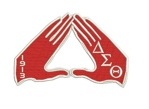 Delta Sigma Theta Hand Sign Embroidery Design Etsy Sweden