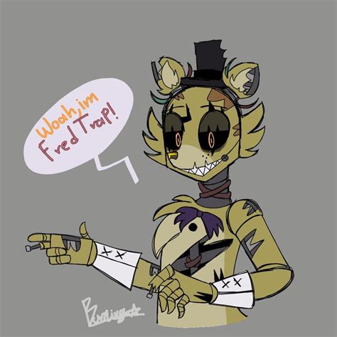 Fredbear Fredtrap Fnaf Fanart Fnaf Kawaii Anime Fan Art