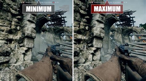 Battlefield 1 Pc Graphics Comparison Grafikvergleich Max Vs Min