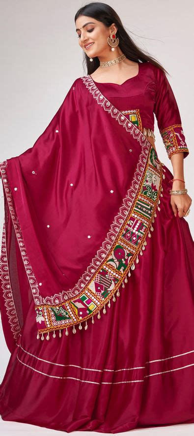 Festive Party Wear Reception Red And Maroon Color Satin Silk Fabric