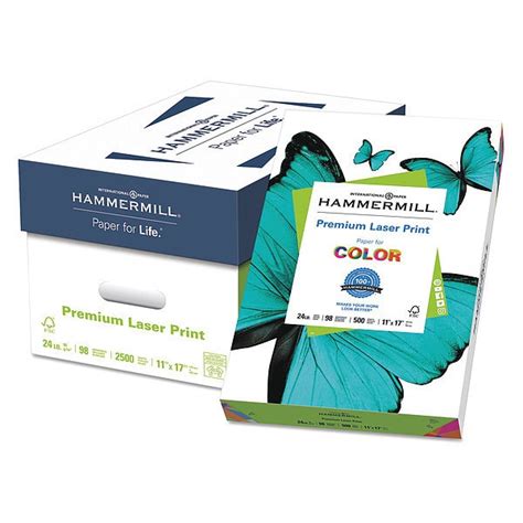 Hammermill Laser Paper, 11 x 17 In, White, PK500 HAM104620 | Zoro