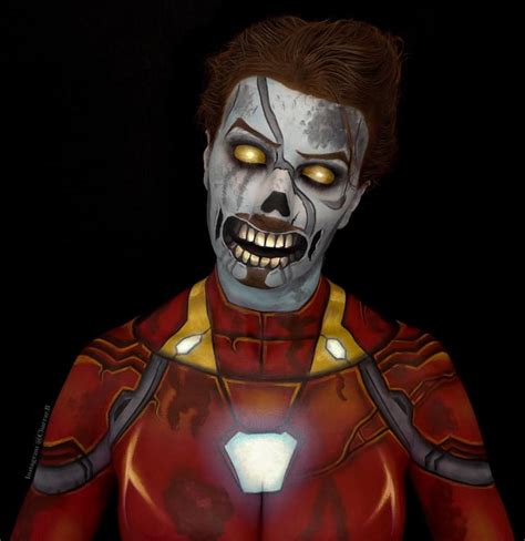 [Self] I bodypainted myself into Zombie Iron Man from What If...? I ...