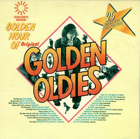 Various 60s And 70s Golden Hour Of Original Golden Oldies Uk Vinyl Lp