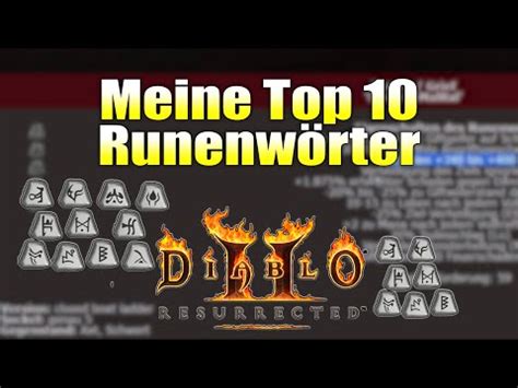 D2r Meine Top 10 Runenwörter Diablo 2 resurrected deutsch YouTube