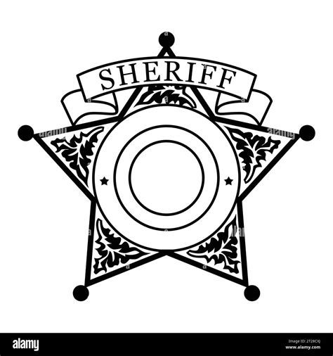 Vector Illustration Of Security Police Badge Sheriff Badge Stock Vector