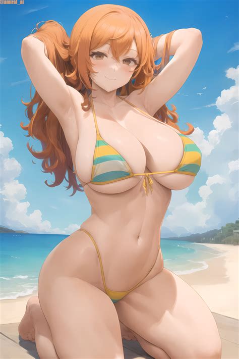 Rule 34 1girls Ai Generated Amiral Ai Armpits Beach Bikini Breasts Cleavage Female Female Only