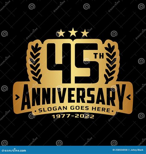 45 Years Anniversary Logo Design Template 45th Anniversary Celebration