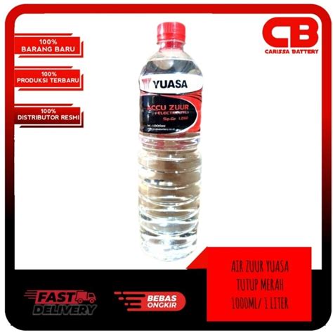 Jual Air Accu Zuur Elektrolit Yuasa Air Aki 1 Liter Air Zuur 1